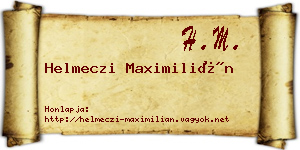Helmeczi Maximilián névjegykártya